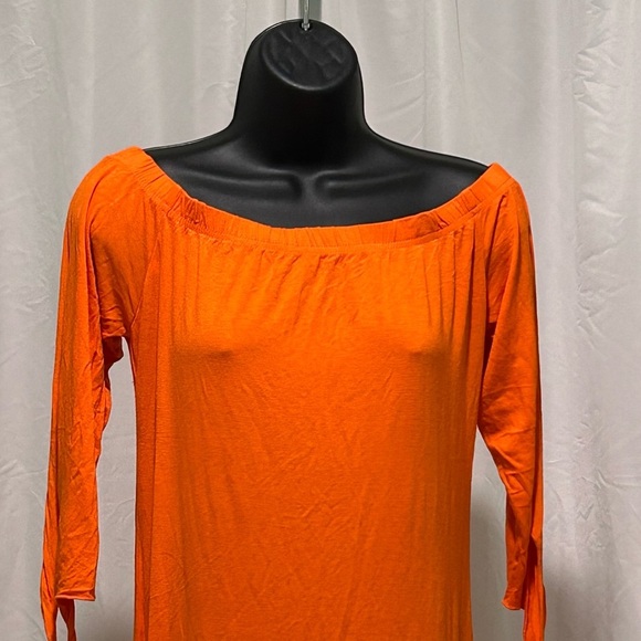 #054 Source Unknown Sz M - Elegant Orange Maxi Dress - NWOT - Online Retailer - Picture 3 of 8